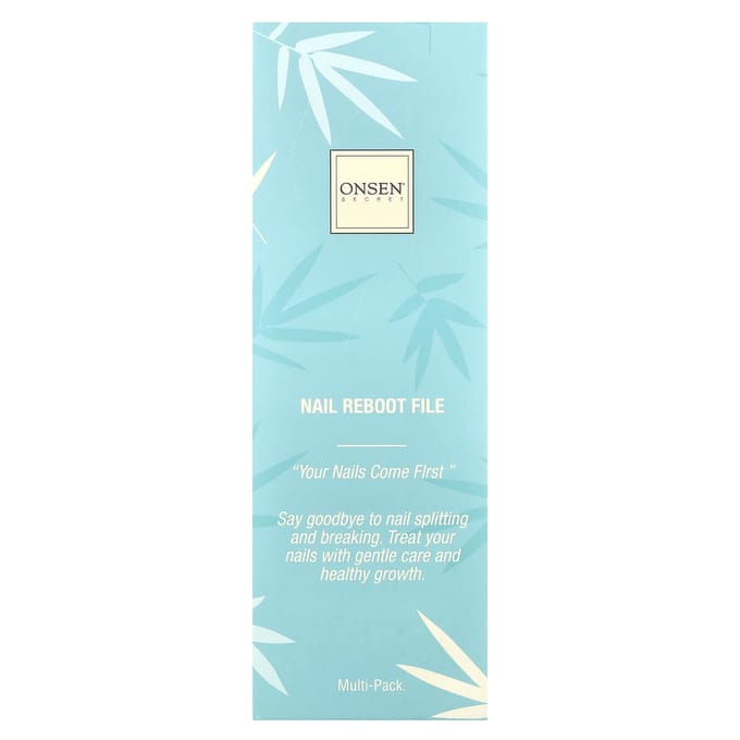 Secret Onsen, Lime de Réinitialisation pour Ongles, 6 Limes gray