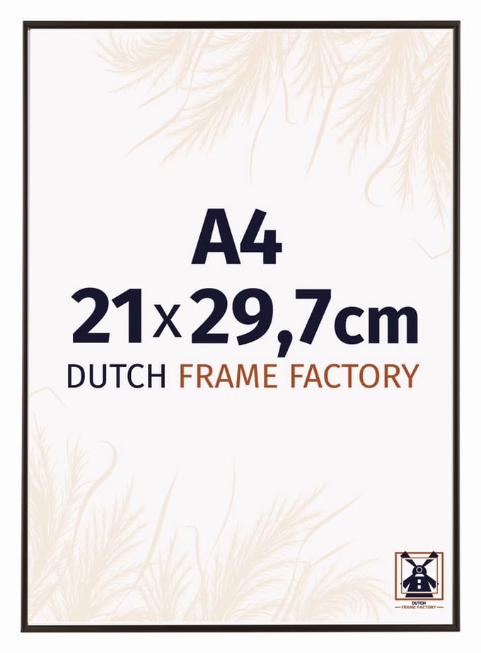 Fotolijst A4 21x29,7 cm - Kunststof - Antraciet - Easy