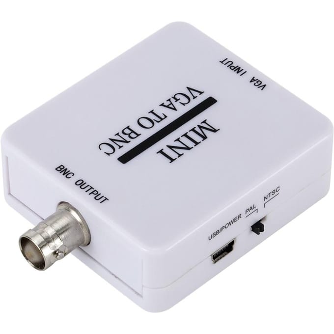 VGA naar BNC Video Converter VGA naar BNC Video Adapter VGA naar BNC Uitgang Video Converter Adapter wit