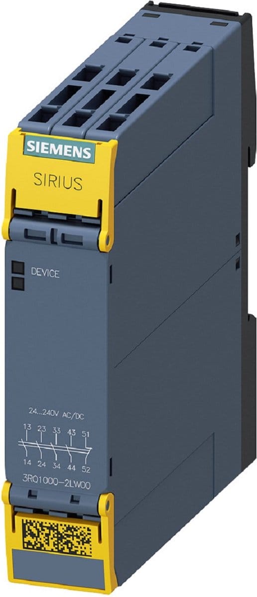 Siemens Force-Guided coupling relay, 4 no+1 NC, 24-240 V ac/DC, spring-type te - 3RQ10002LW00