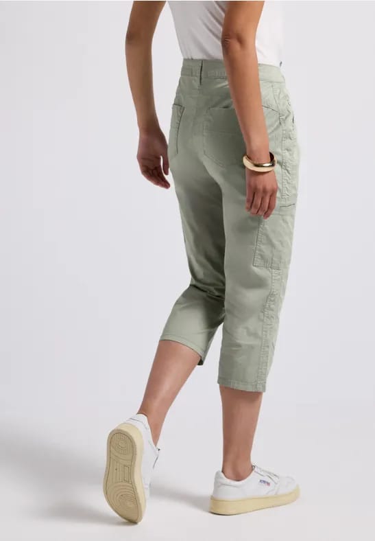 3/4 satijnen broek met zakken