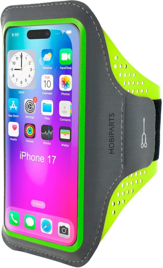 Hardloop Sportarmband geschikt voor Apple iPhone 17 - Groen - Mobiparts