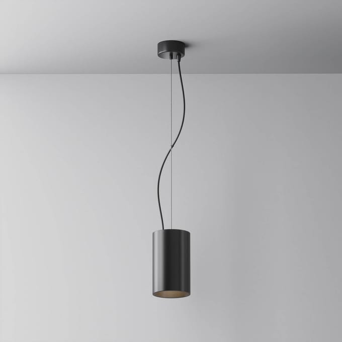 Maytoni LED hanglamp Efir, zwart, Ø 9,5 cm, 25 W, 38°