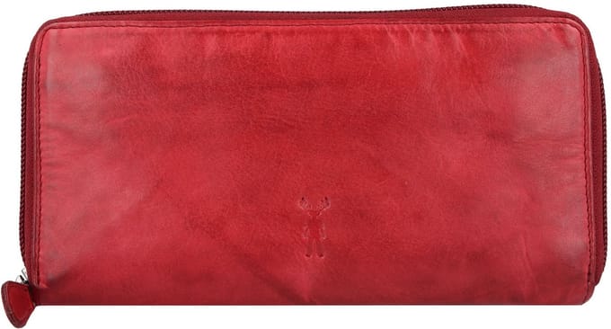 Jack Kinsky Nelson Portemonnee RFID Leer 20 cm - Dames - Horizontaal - rot