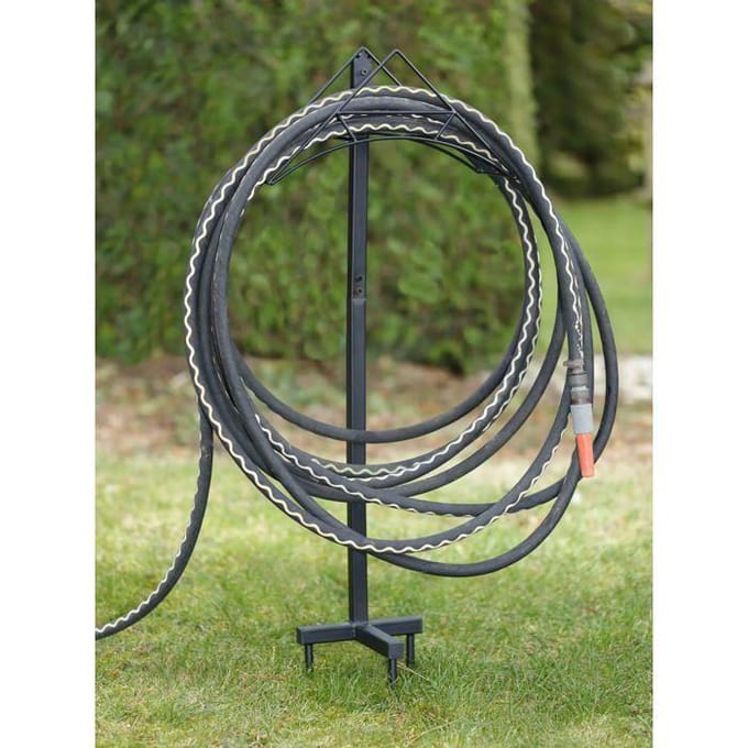 Support mobile tuyau arrosage acier 30m 114cm hauteur