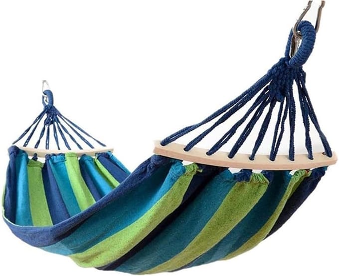 Draagbare Hangmat - Single Swing - Buiten Ontspannen - Ultralicht Canvas - 200x100cm - Multicolor