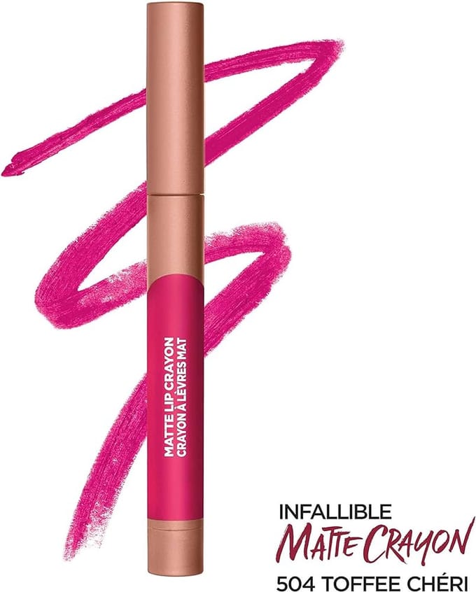 L'Oréal Matte Lip Crayon Lipstick - 504 Toffee Cheri