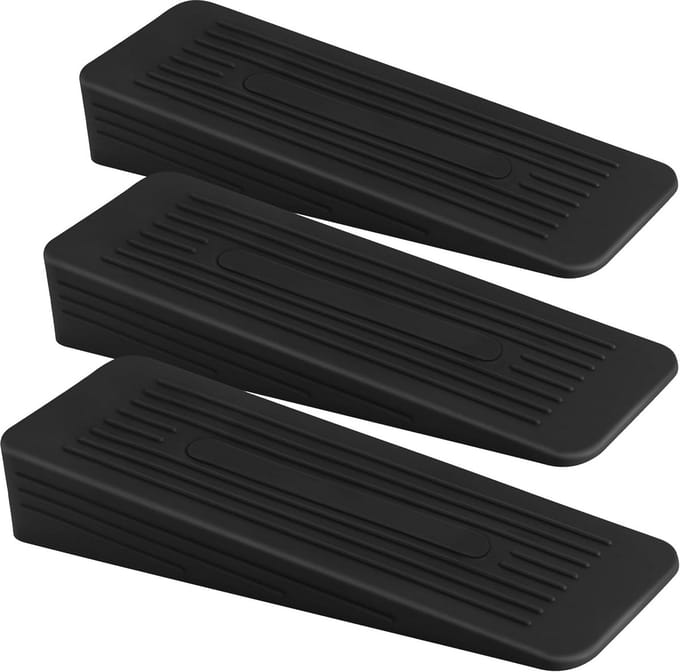 Duurzame Deurstoppers voor Antislip Vloeren - Robuuste Rubber Deurwiggen voor Binnengebruik (Set van 3)