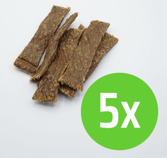Puur Fit Vleesstrips Kalkoen - Hondensnack - 100 gram - 5 zakken