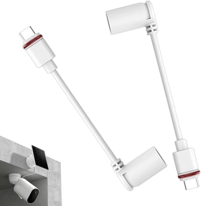 USB-C Adapter - Stroom Connector - Camera Voeden - Intelligente Upgrade - 2 Stuks - Zwart