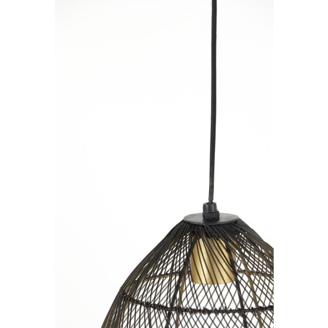 Light & Living Meya Hanglamp - Zwart/Goud - Ø23cm