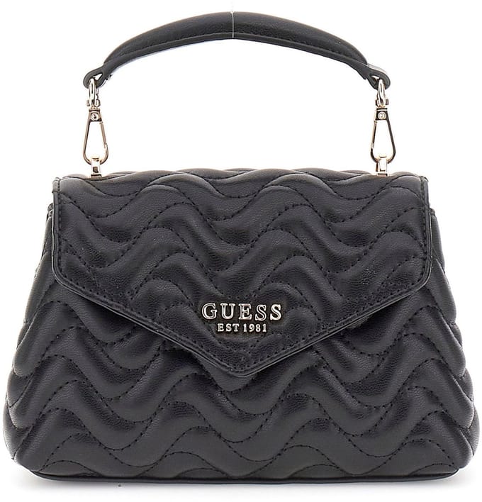 GUESS Schoudertas Handtas Melisandra Mini Top Handle Flap Black Zwart