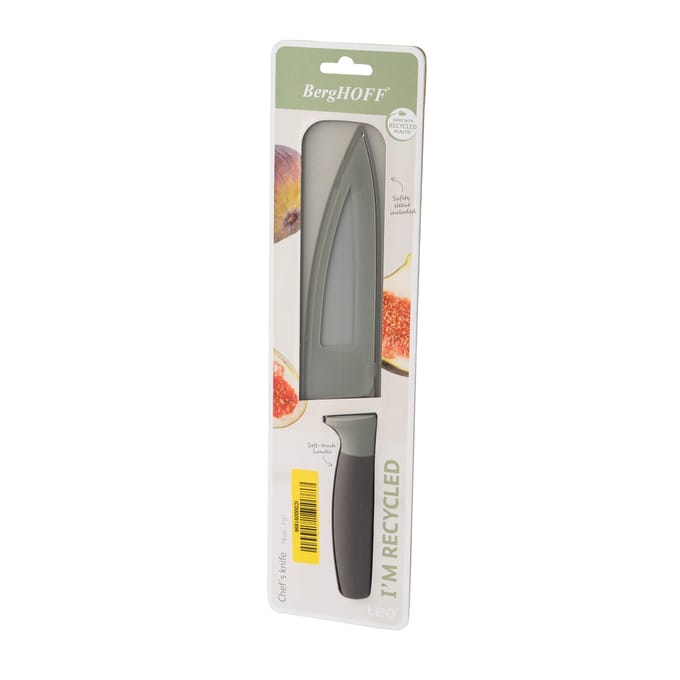 LEO Koksmes Balance 19cm met beschermhoes - Grijs -