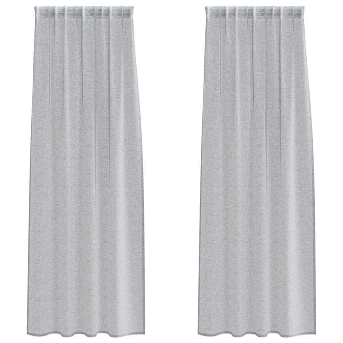 vidaXL - Voile - Gordijn - 2 - st - Donkergrijs - 260 - x - 140 - cm - Polyester