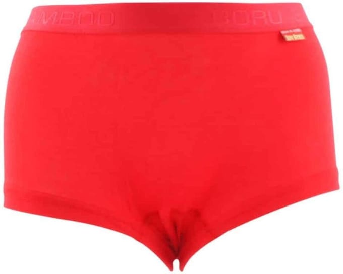 Boru Bamboo - Dames Boxer - Rood - S - Bamboe Ondergoed - Anti-Bacterieel - Ademend - Anti-Schuur - 2322