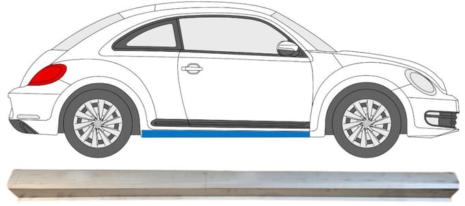 Reparatie dorpel onderste deel voor Volkswagen Beetle 2011-2019 / Rechts