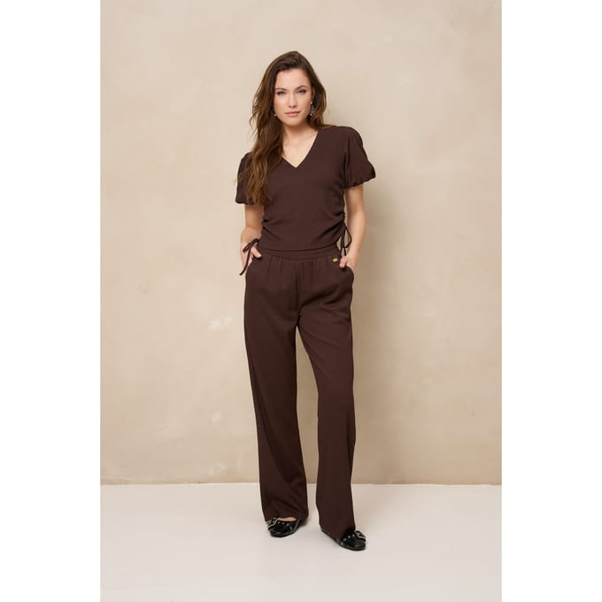 Lofty Manner Broek Trouser Mea Rf45 Brown Dames Maat - XS