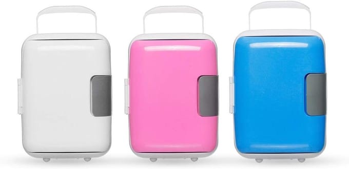 Mini Koelkast - Compacte Koeler - Dranken Koelen - Dubbel Gebruik - 4 Liter - Blauw