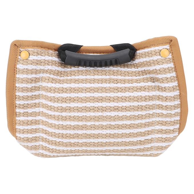 Hondentraining Bijtkussen Scheurbestendig Interactief Speelspeelgoed Jute Pad Hond Bijtbeschermer Training beige