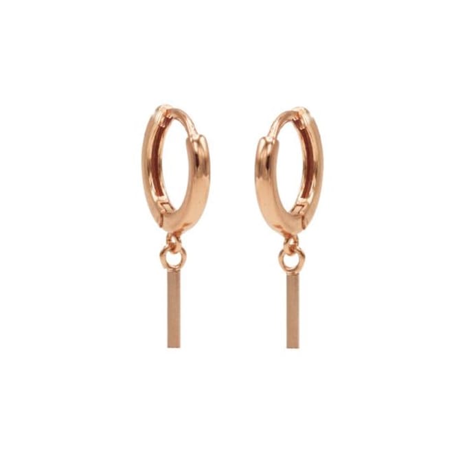 Karma hinged hoops symbool square tube rosé gold M1902HIN