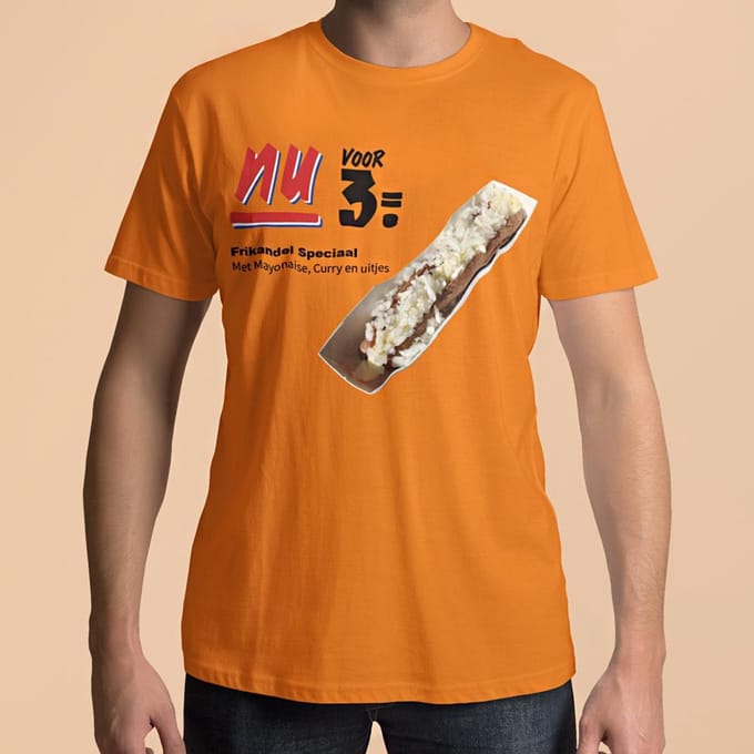 Oranje T-shirt Frikandel Speciaal M