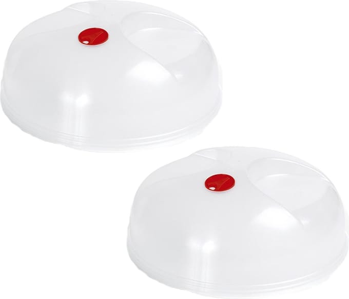 Plasticforte Magnetrondeksel - 2x - 29 cm - transparant - kunststof - 29 x 11 cm - keukenhulpmiddelen