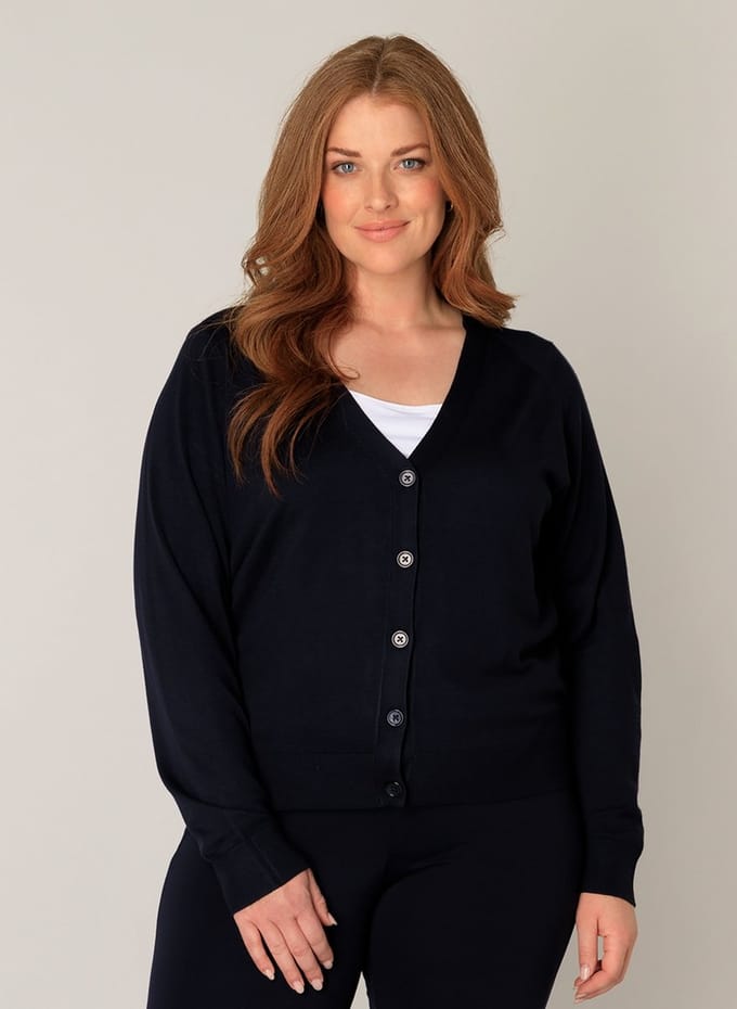 BASE LEVEL CURVY Yvonne Vest - Dark Blue - maat 5(58/60)