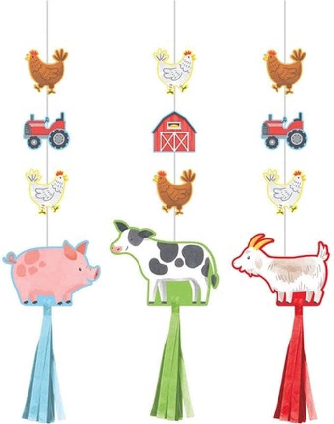 Hangdecoratie Boerderijdieren Farmhouse Fun (3st)