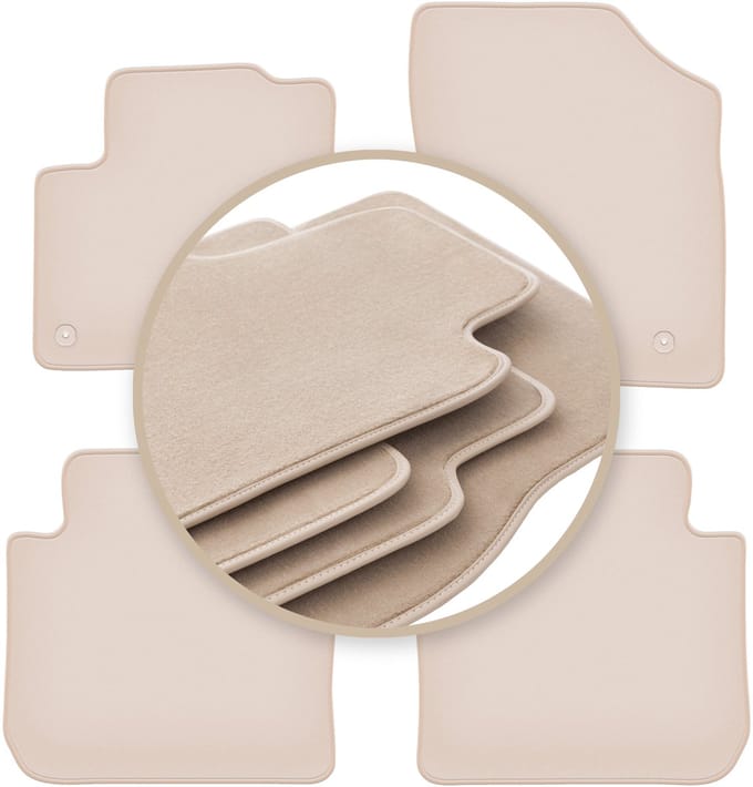 PREMIUM beige vloermatten voor: Citroen C3 Picasso minivan 2008-2017