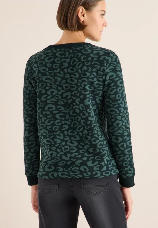 Sweatshirt met leopatroon