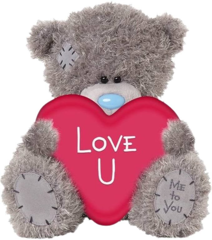 Me to You Knuffel - Beer - Love u - Hart - 24cm