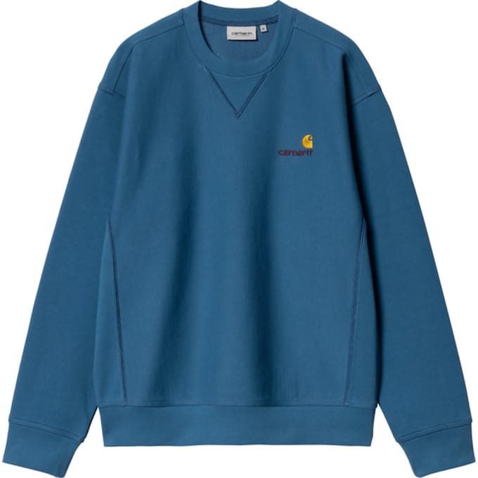 Carhartt Wip American Script Sweatshirt Blauw
