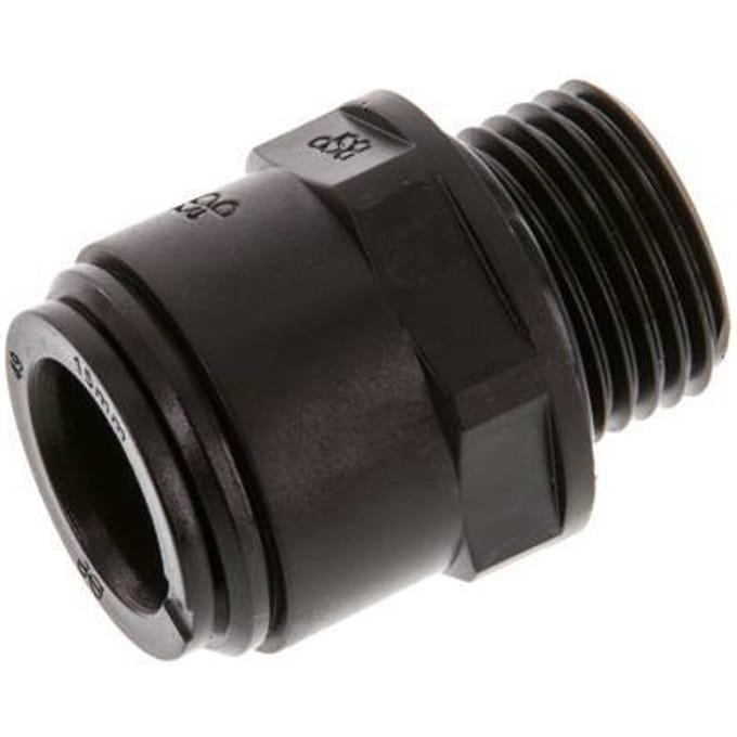 15mm x G1/2'' POM Insteekfitting Buitendraad NBR