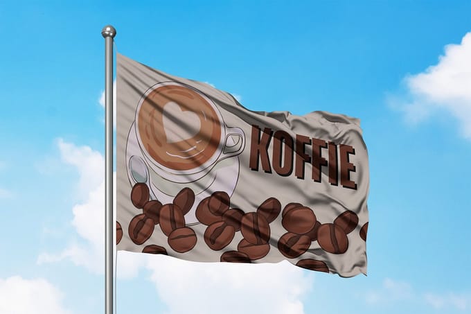 Koffie Vlag - Coffee Flag - 150x100cm
