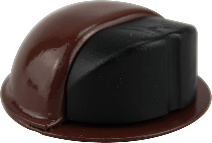 Deurstopper - Vloerbuffer - Deuren Beschermen - Rubberen Buffer - ø 50mm - Bruin