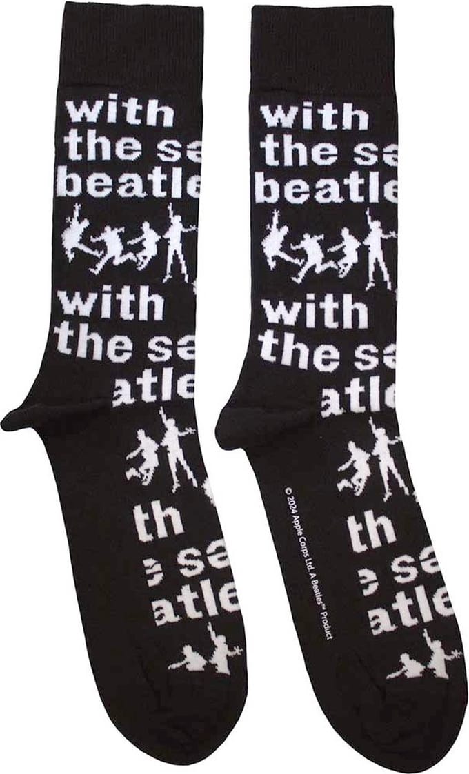 The Beatles - With The Beatles Silhouettes Repeat Sokken - Zwart
