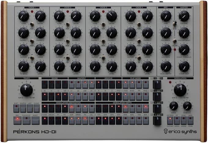 Erica Synths Perkons HD-01 Grey Limited Edition - Drumcomputer