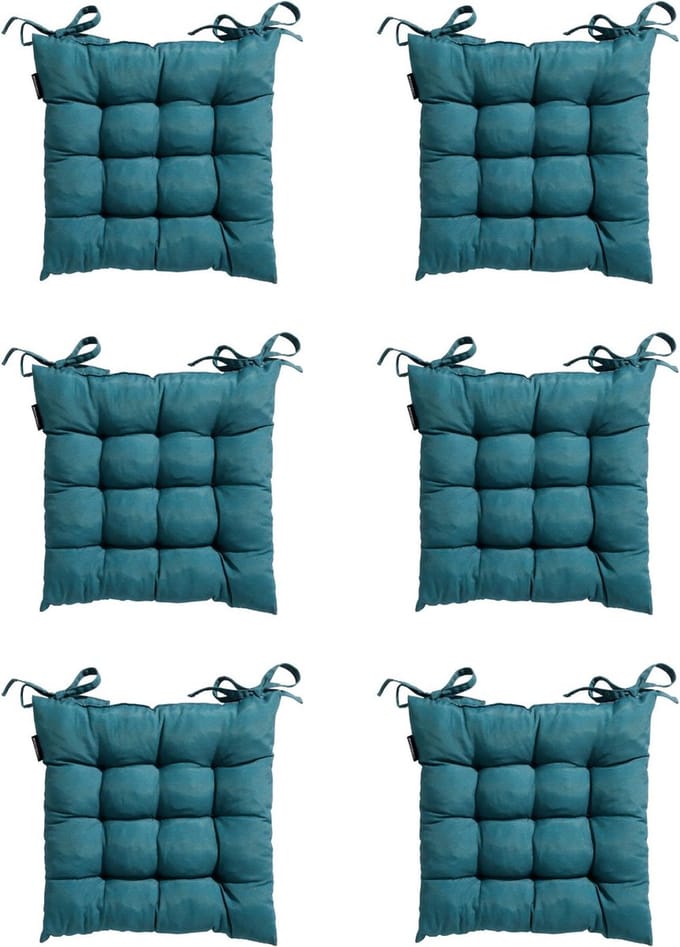 Madison - Zitkussen - Universeel - 6 stuks - 46 x 46 cm - Blauw - Tuin