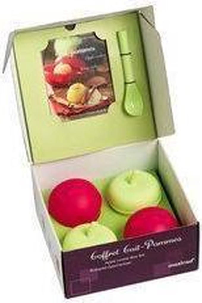 Mastrad Appelbeignetvorm - Siliconen - Incl. Appelboor - 4 Stuks - Groen