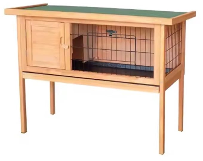 Topmast Konijnenhok Rex - Natural - 80x45x60 cm - Voor Buiten