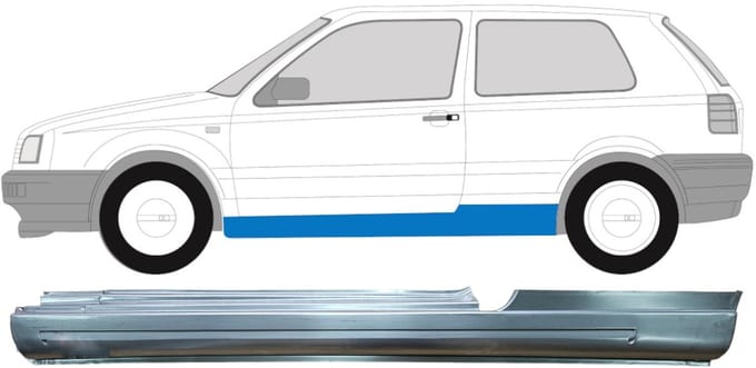 Volledige dorpel voor Volkswagen Golf 3 1991-1998 / Links