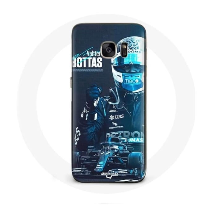Coque pour Samsung Galaxy S7 Edge Formule 1 Valtteri Bottas Pilote de F1 Noir