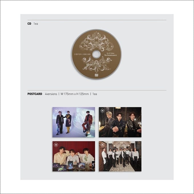 Super Junior - De Renaissance (De Renaissancestijl) Random gray