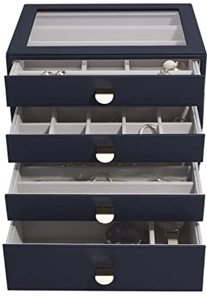 Sieradenbox met lades - Set van 4 voor een georganiseerd juwelenbeheer