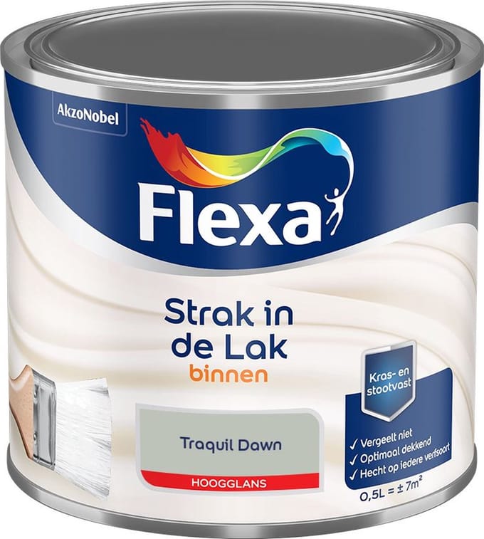 Flexa - Strak In De Lak Binnenlak Hoogglans - Tranquil Dawn - Mengverf - 500 Ml