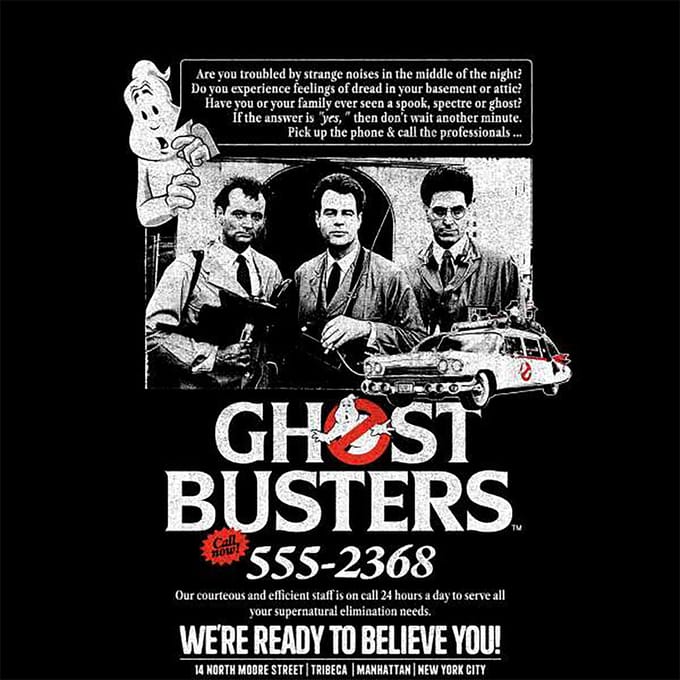 Ghostbusters Vintage Advert Unisex T-Shirt - Black - XL