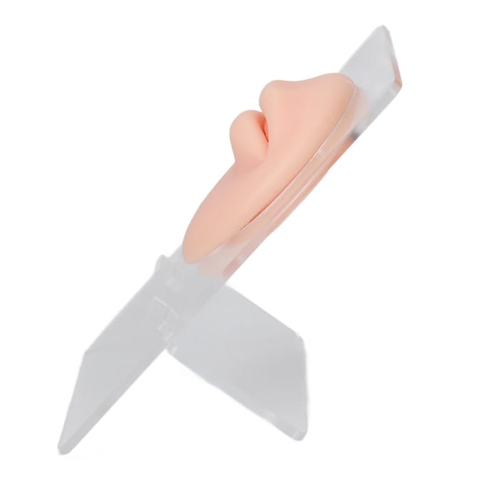 Siliconen Lippenmodel 3D Hoge Simulatie Levensgetrouw Elastisch Lip Piercing Tattoo Oefening Nep Lip Model voor Training beige