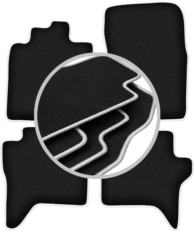 CARLUX-SILVER automatten voor: Mitsubishi Pajero IV lang (2006-2018)