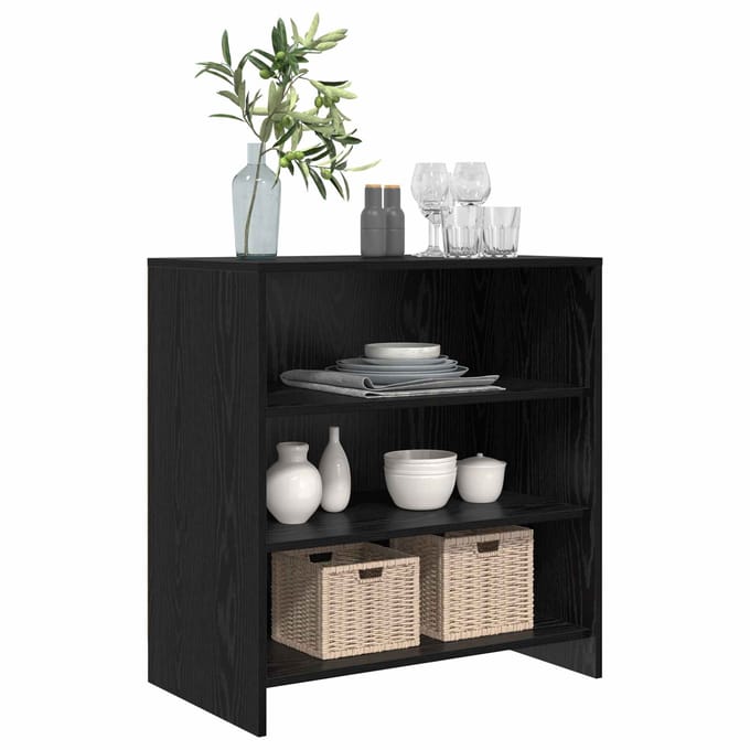 vidaXL - Dressoir - Zwart - 70 - x - 41 - x - 75 - cm - Bewerkt - hout