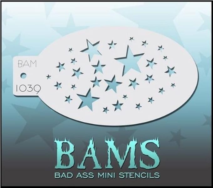 Bad Ass BAM stencil 1039 / Schminksjabloon